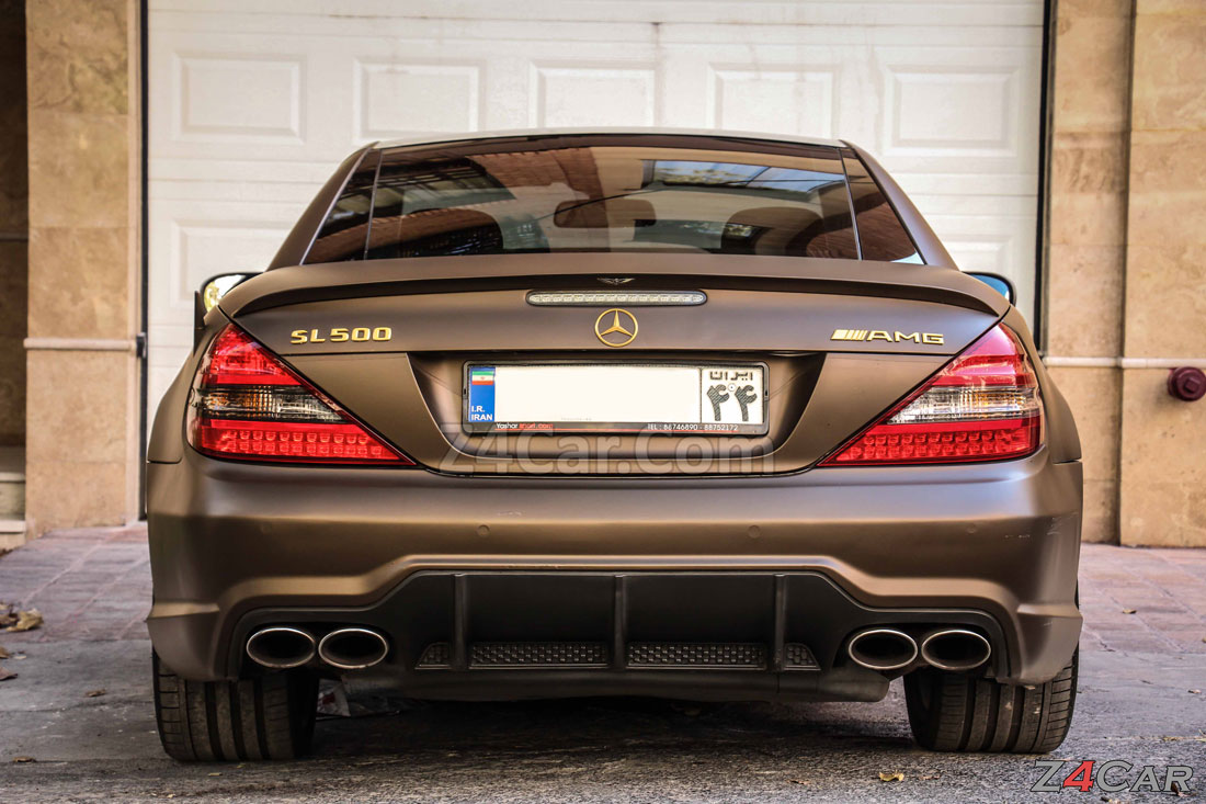 نمای عقب بنز SL500 2009