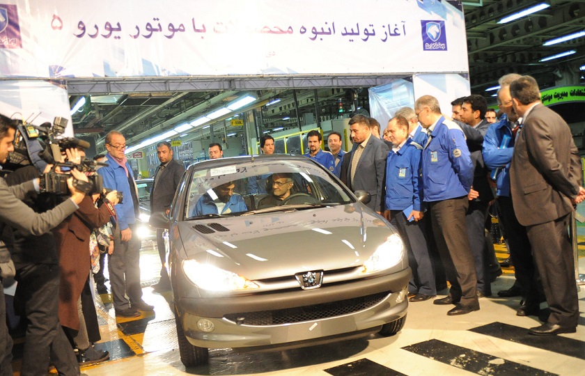 ایران خودرو محصولات یورو 5 تولید می‌کند