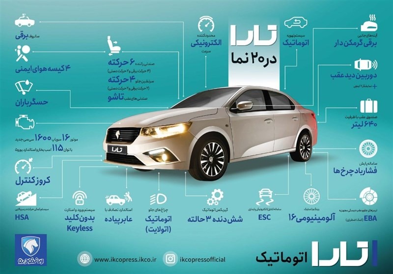 محصول جدید ایران خودرو «تارا»