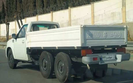 مشاهده تست فنی خودروی ۶ چرخ سایپا در خیابانهای تهران