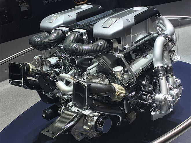 موتور بوگاتی شیرون 4 توربو و 16 سیلندر