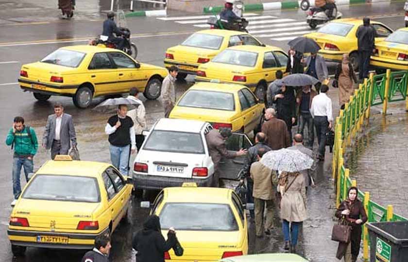 افزایش کرایه تاکسی ها در ترافیک و بارندگی