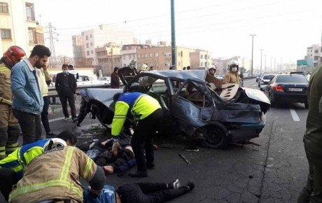 کاهش تصادفات جرحی تهران نسبت به سال ۱۴۰۰