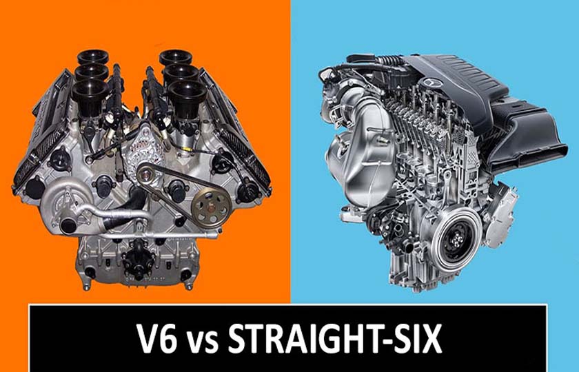 مقایسه موتور 6 سیلندر خطی و خورجینی V
