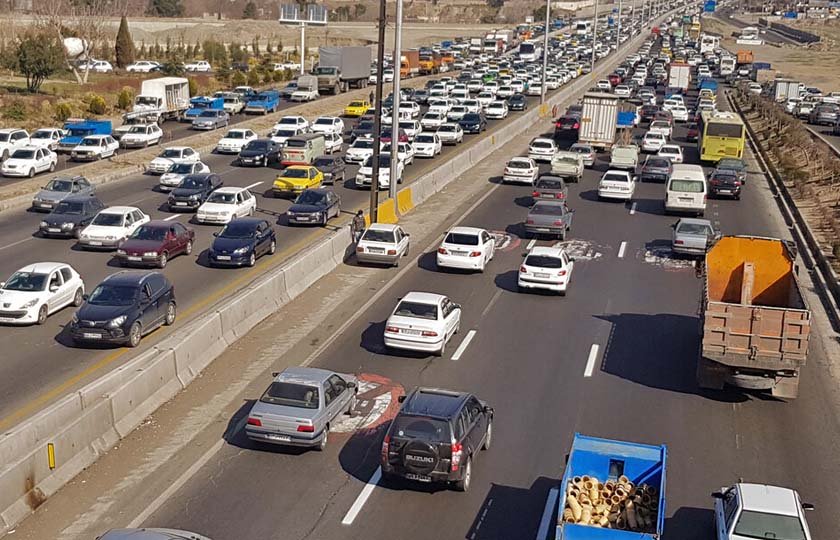 تردد در جاده‌ها با افزایش ۱۵ درصدی مواجه است