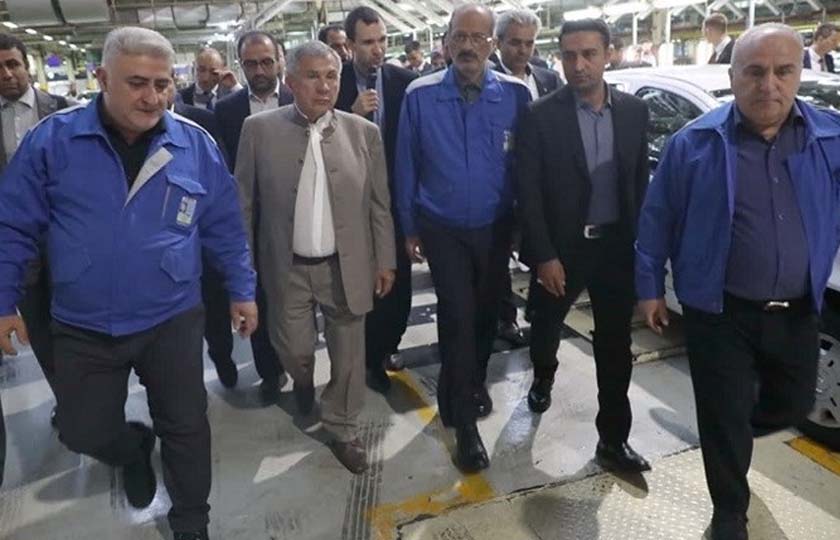 بازدید رییس جمهور تاتارستان از خطوط تولید ایران خودرو