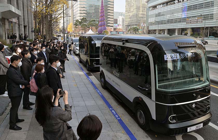 اتوبوس های بدون راننده در سئول