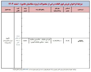 شرایط فروش رانا پلاس ارتقا یافته / اسفند 1403