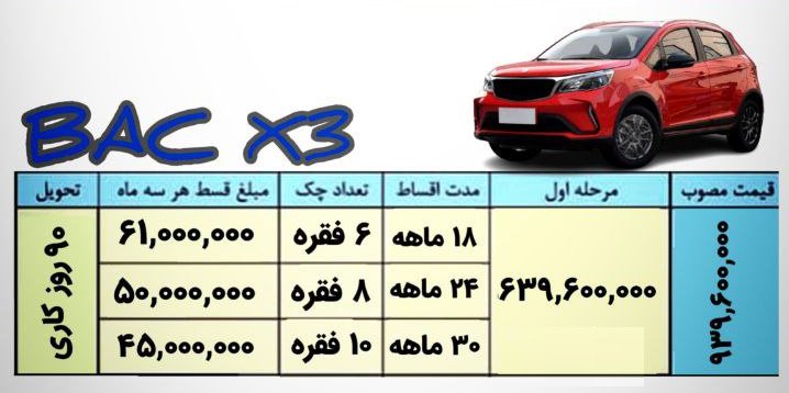 شرایط فروش بک X3 پرو / فروردین 1403