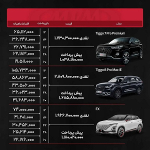 شرایط فروش چری مدیران خودرو / شهریور 1403