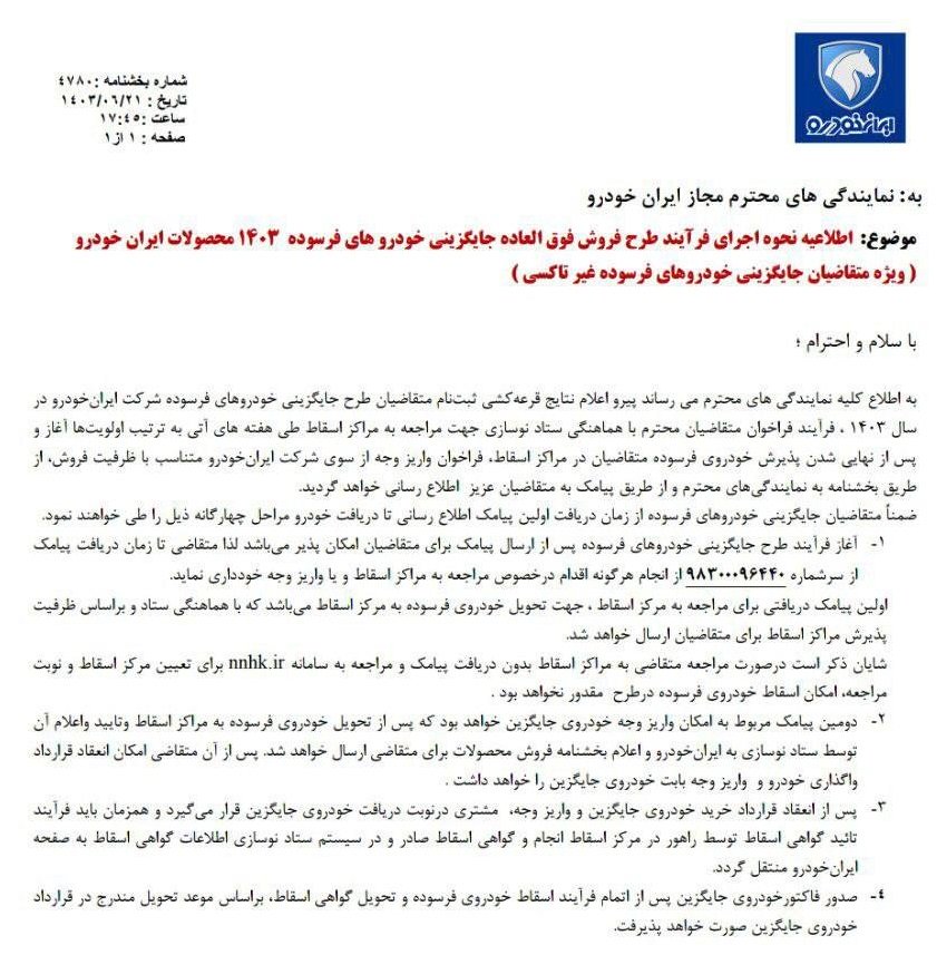 شرایط ثبت نام ایران خودرو برای متقاضیان خودرو فرسوده / شهریور 1403