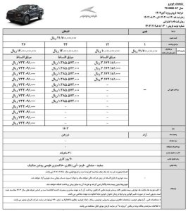 شرایط فروش کی ام سی T9 / آبان 1403