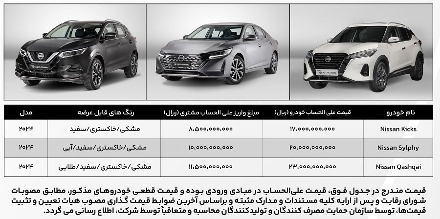 شرایط فروش نامی خودرو - نیسان / دی 1403