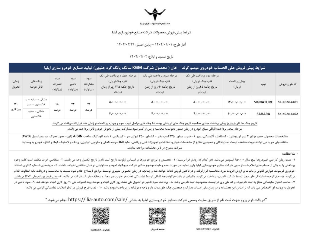 شرایط فروش موسو گرند خان / اردیبهشت 1404