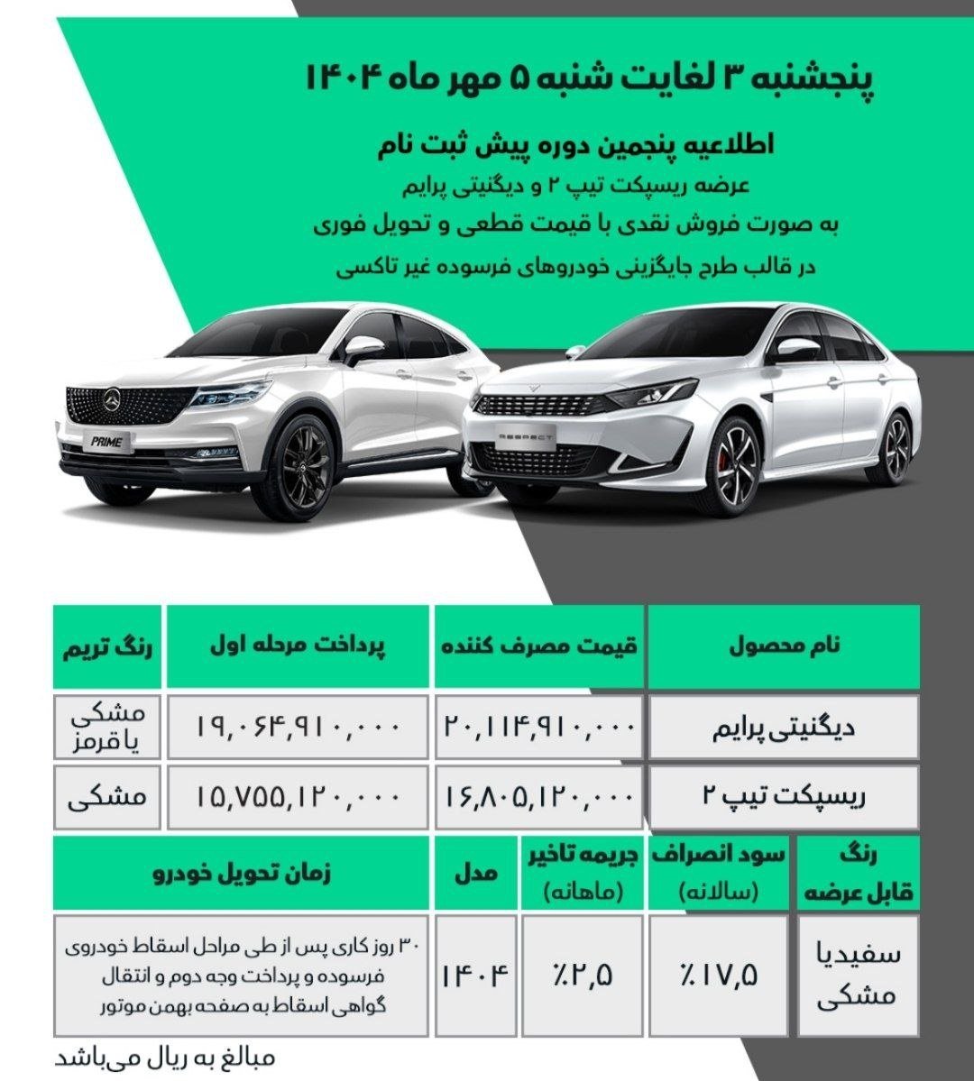 شرایط فروش محصولات بهمن موتور / مهر 1404