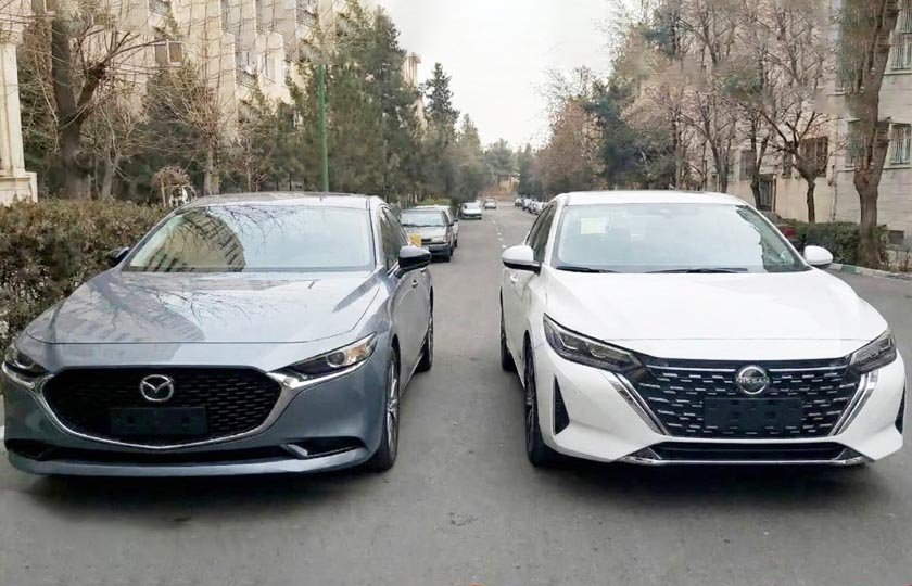 مقایسه نیسان سیلفی با مزدا 3 2024