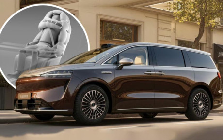 لوکسید V9؛ اولین مینی‌ ون تولید انبوه جهان با ایربگ کلاه‌ مانند داخل صندلی