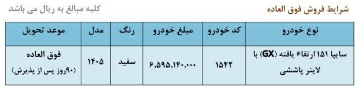 شرایط فروش پراید 151 ارتقاء یافته / اسفند 1404