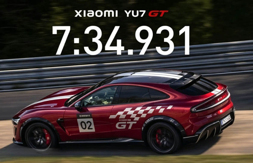 رکوردشکنی شیائومی YU7 GT در نوربرگ‌رینگ