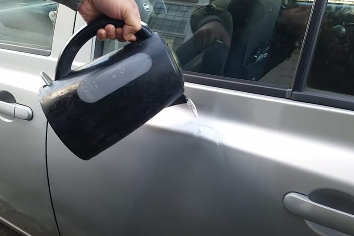 صافکاری با اب جوش