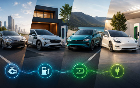 تفاوت HEV، PHEV، EREV و BEV چیست؟ راهنمای کامل خودروهای برقی