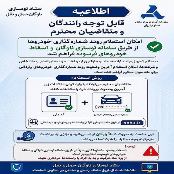 استعلام رایگان شماره گذاری خودروهای وارداتی؛ هشدار ایدرو به واردکنندگان